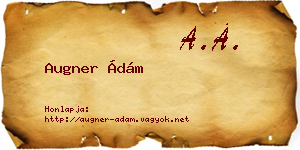 Augner Ádám névjegykártya